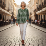 Emily - Green Evergreen Forest Sweater