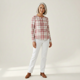 Emma - Blush Plaid Sweater