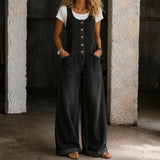 Bethany - Vintage Washed Cotton Denim Overalls