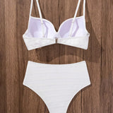 Sandra - High Support Crossed Top, High Waist Bikini
