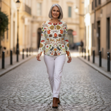 Meredith - Cream Mini Tree Sweater