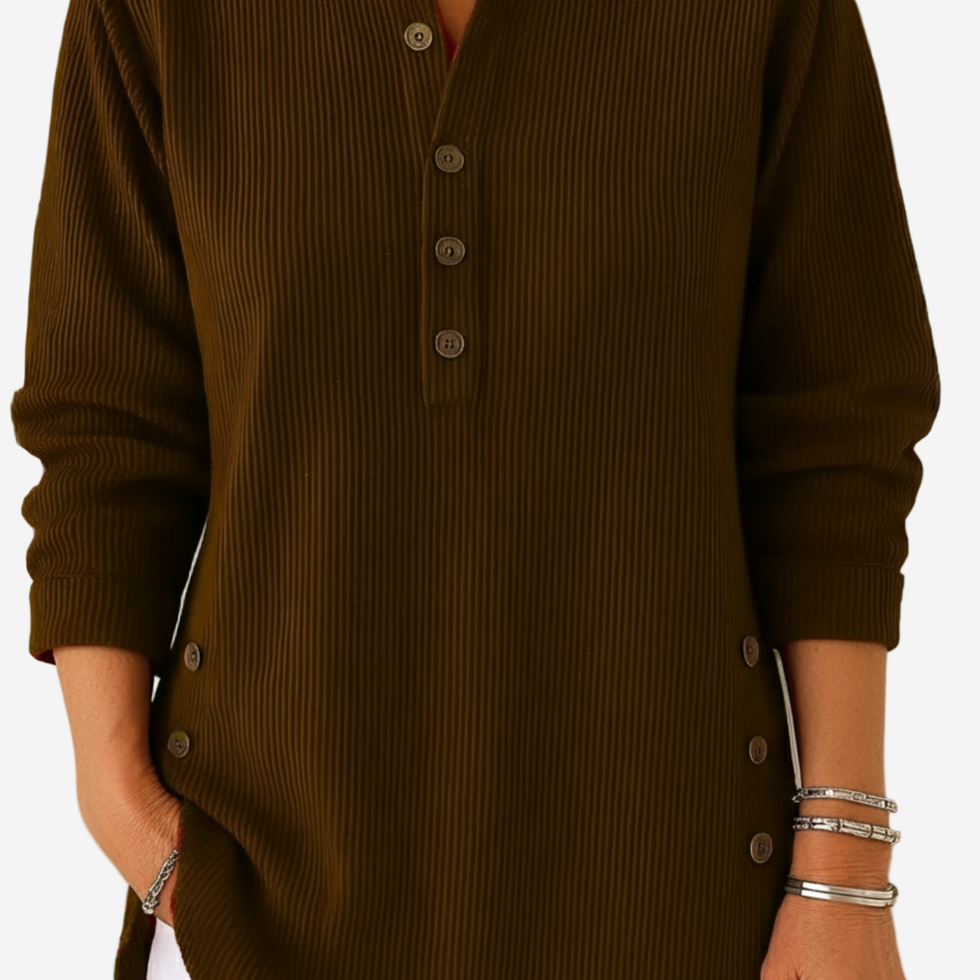 Harperly – Long Sleeve Solid Knit Sweater