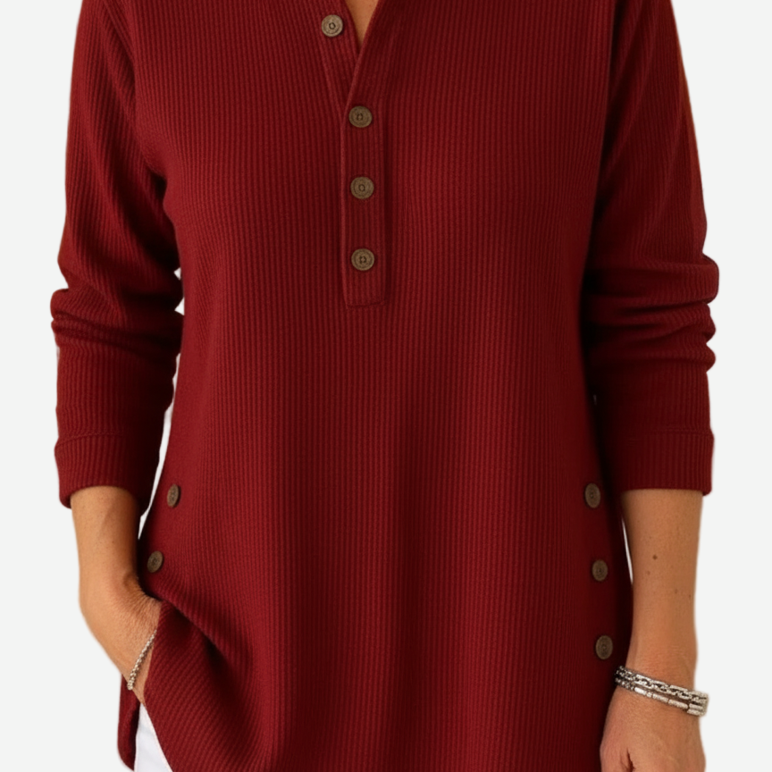 Harperly – Long Sleeve Solid Knit Sweater