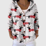 Carly - Christmas Dachshund Hooded Cardigan