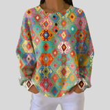 Clara - Colourful Aztec Diamond Sweater