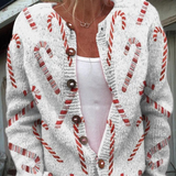 Tessa - Candy Cane Christmas Cardigan