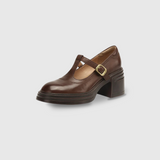 Evelyn - Chunky T-Strap Pumps