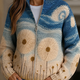 Bridget - Sunflower Meadow Zip-Up Cardigan