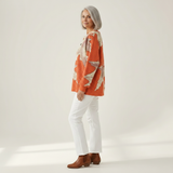 Marion - Orange Maple Leaf Sweater