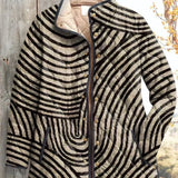 Emily - Cream and Black Zebra Quilted Jacket