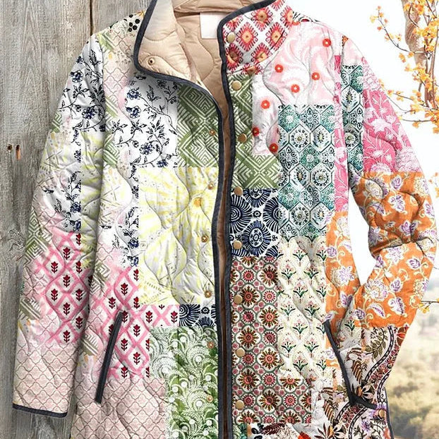 Rowena - Multicoloured Patchwork Quilted Jacket