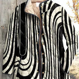 Philippa - Black and White Swirl Quilted Jacket