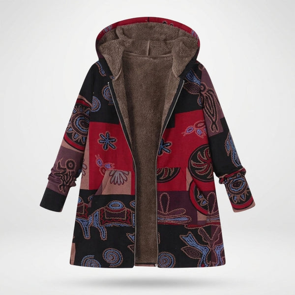 Benedicta - Boho Patchwork Print Hoodie