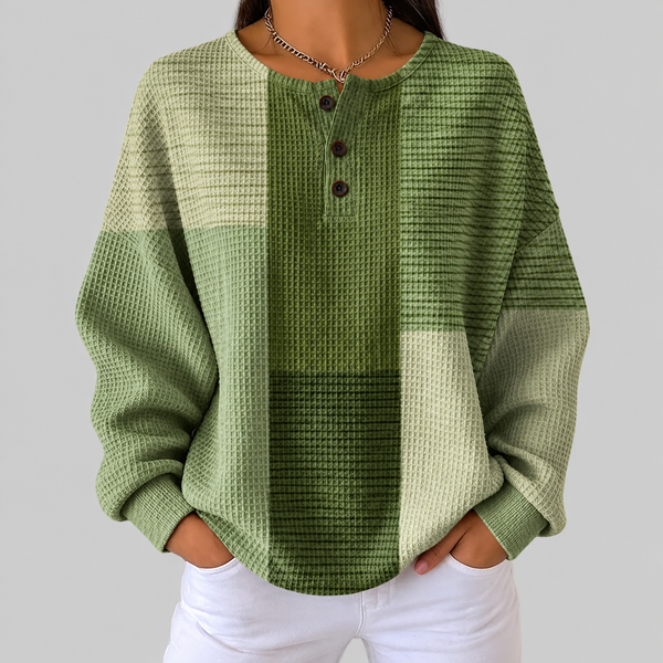 Charlotte - Green Patchwork Sweater