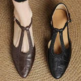 Elizabeth - Braided Leather Strap Shoes