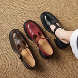 Evelyn - Chunky T-Strap Pumps