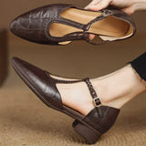 Elizabeth - Braided Leather Strap Shoes