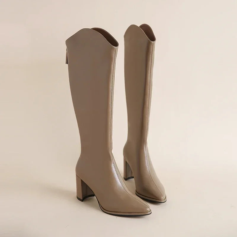 Hazel - Winter Block Heel Boots