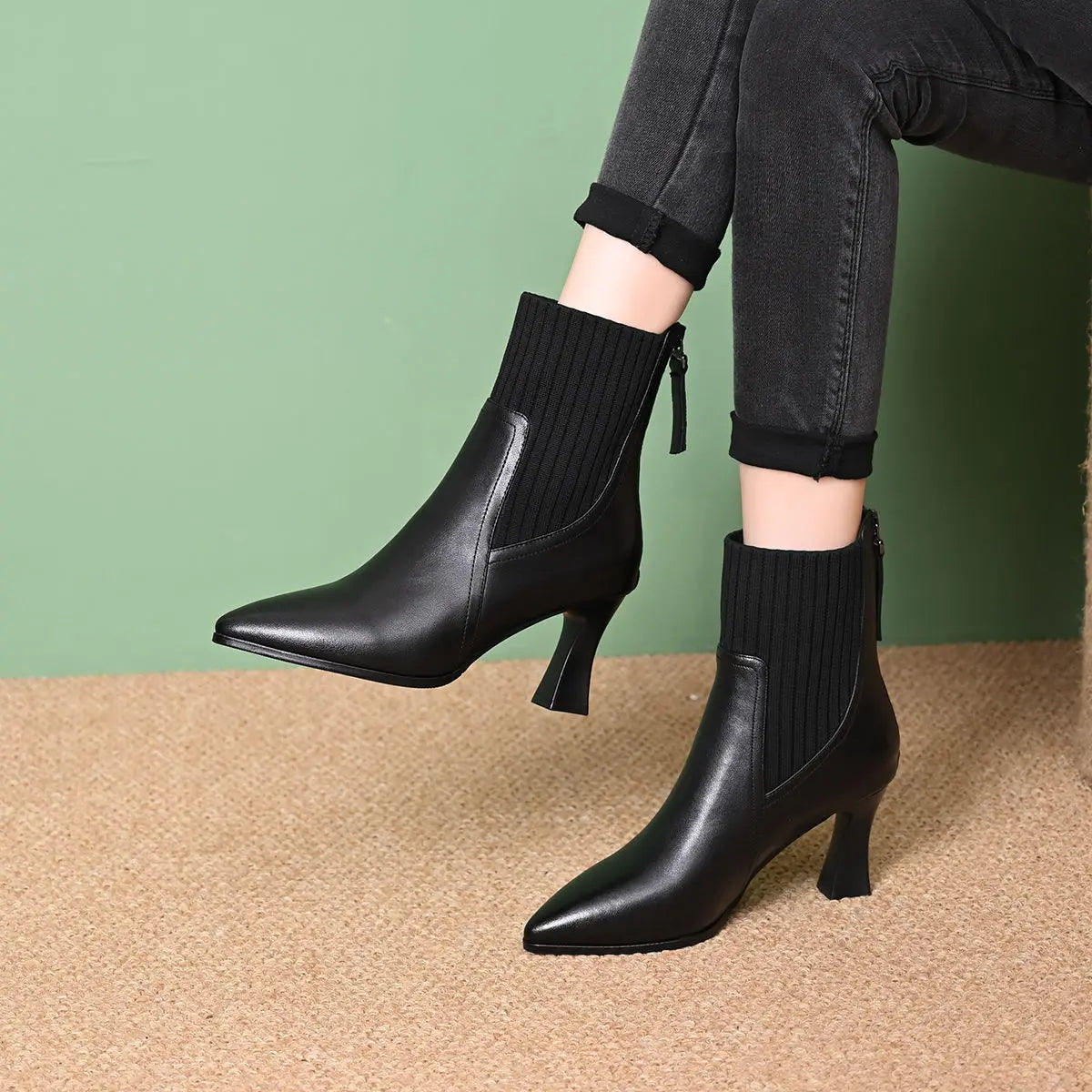 Cora - Leather Platform Boots