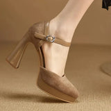 Celeste - Platform Ankle-Strap Pumps