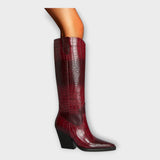 Sadie - Croc-Print Boots