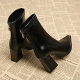 Annie - Elegant Chunky Heel Boots