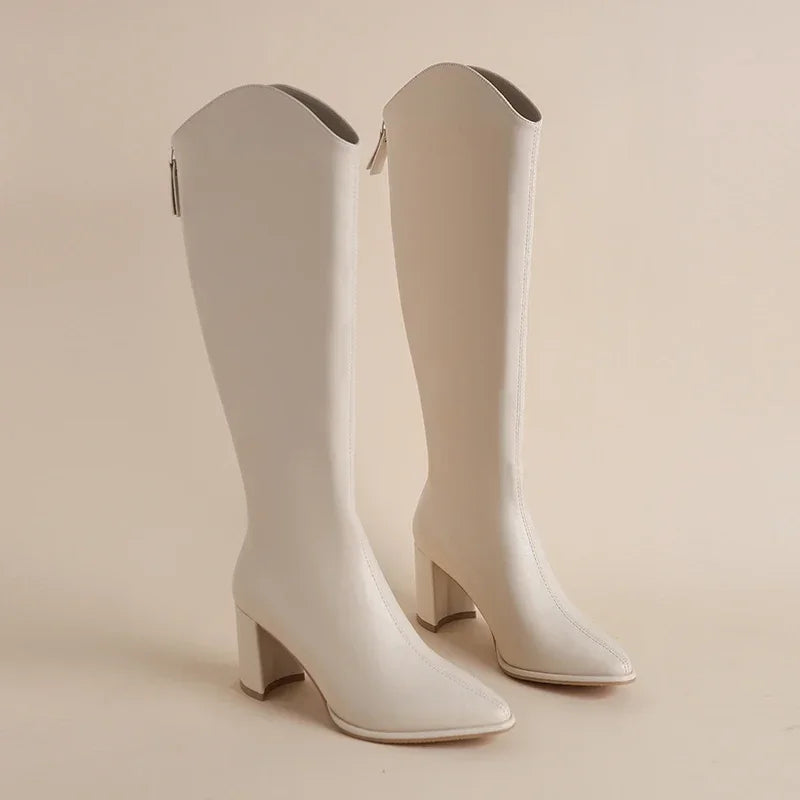 Hazel - Winter Block Heel Boots