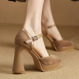 Celeste - Platform Ankle-Strap Pumps