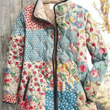 Bertha - Multicoloured Floral Patchwork Quilted Jacket