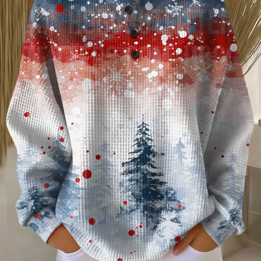 Alice - Light Blue Christmas Tree Sweater