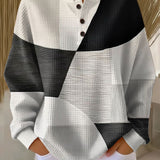 Eleanor - Black and White Patchwork Sweater