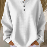 Helen - Solid Waffle Knit Sweater