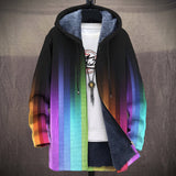 Madeline - Multicoloured Rainbow Stripe Print Jacket