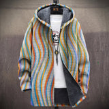 Justine - Multicoloured Wavy Stripe Print Jacket