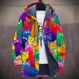 Annette - Multicoloured Cartoon Cat Print Jacket