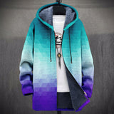 Ophelia - Teal and Purple Geometric Gradient Jacket