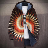 Gertrude - Dark Brown Solar Burst Print Jacket