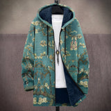 Joan - Teal Almond Blossom Print Jacket