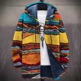 Celeste - Multicoloured Ethnic Stripe Print Jacket