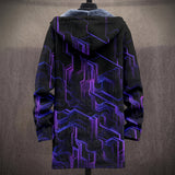 Bernadette - Black and Purple Circuit Print Jacket