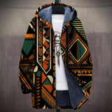Della - Black and Gold Geometric Print Jacket